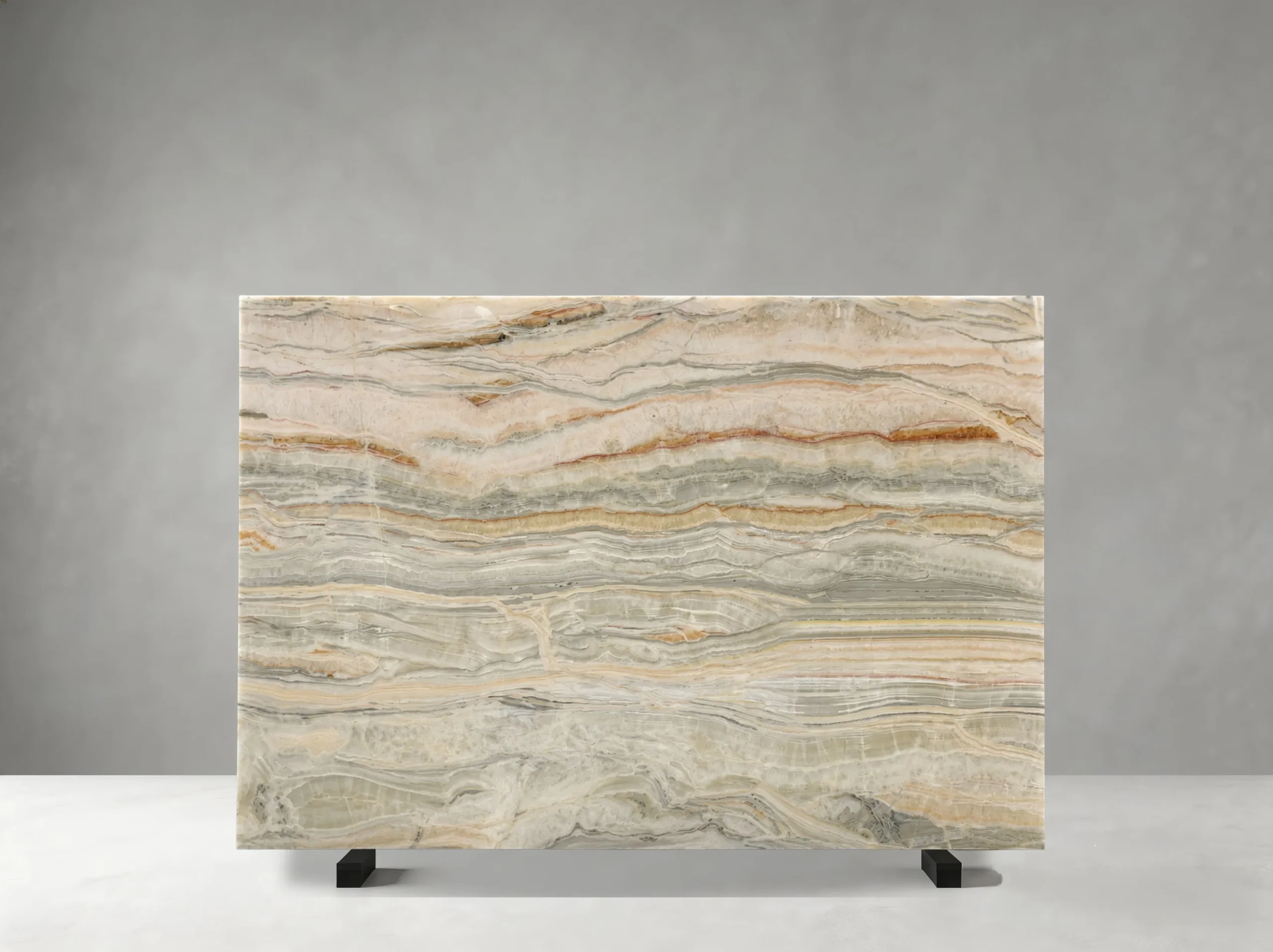 rainbow-persian-onyx-slab-cream-grey-layered-pattern-05.webp rainbow persian onyx slab with cream grey green beige and soft horizontal layered pattern
