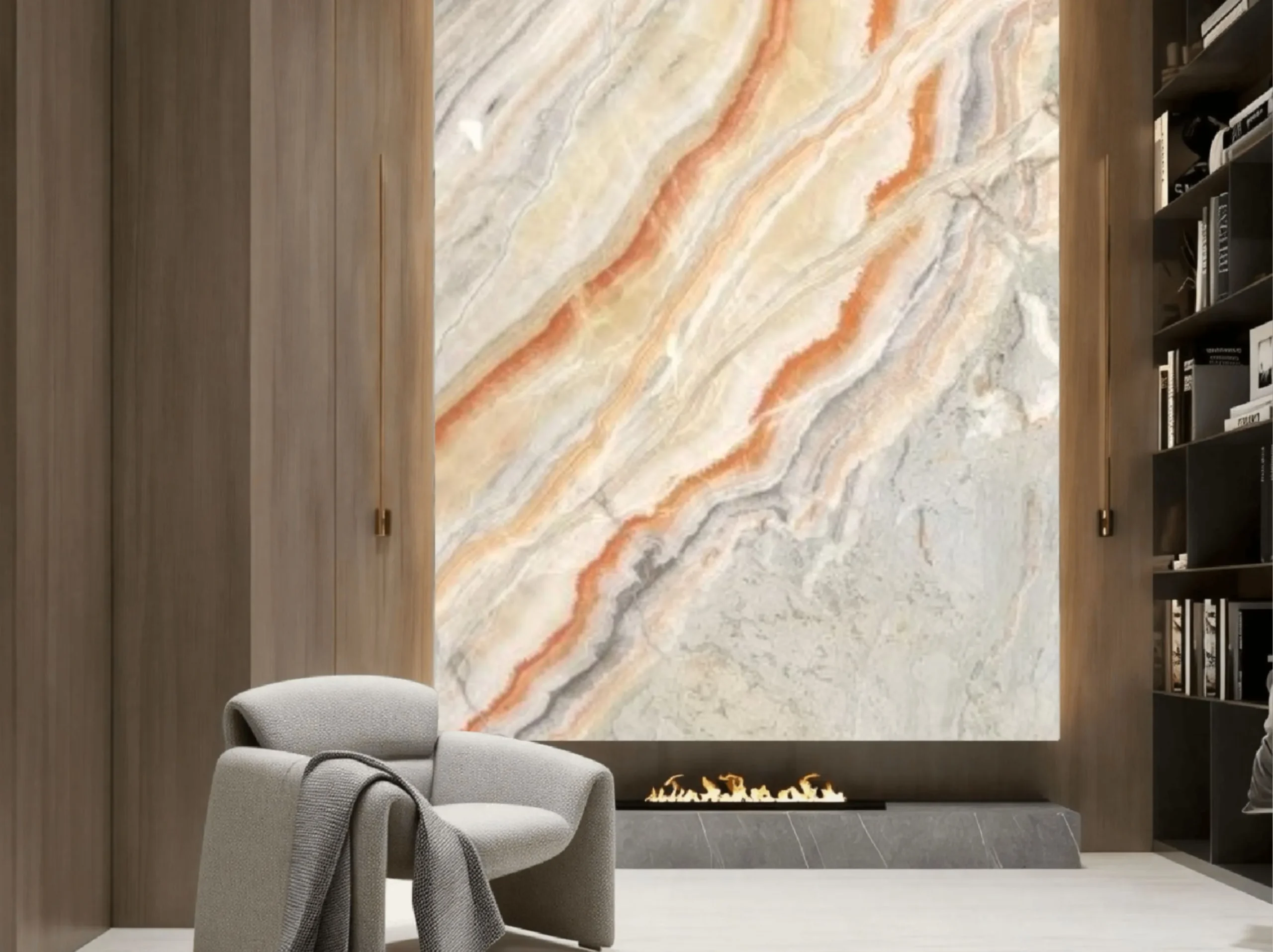 van-gough-onyx-fireplace-feature-wall-03.webp van gough onyx fireplace feature wall with flowing cream orange grey and yellow mineral bands
