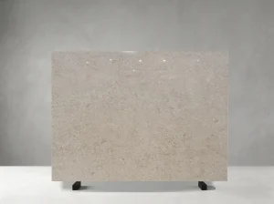 Polished White Rose Marble slab with warm ivory tones and fine natural markings
