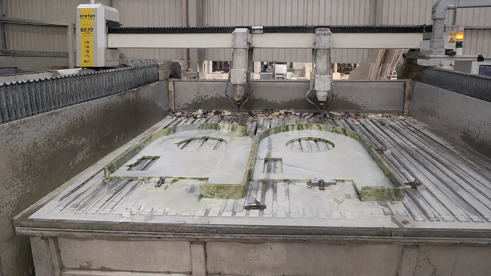 CNC Fabrication for Custom Stone Shapes CNC and waterjet fabrication for custom natural stone shapes and architectural components