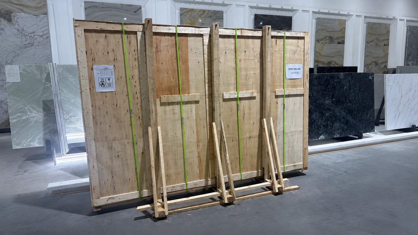 Export Wooden Crate Packing for Stone Products Export wooden crate packing for fabricated natural stone products