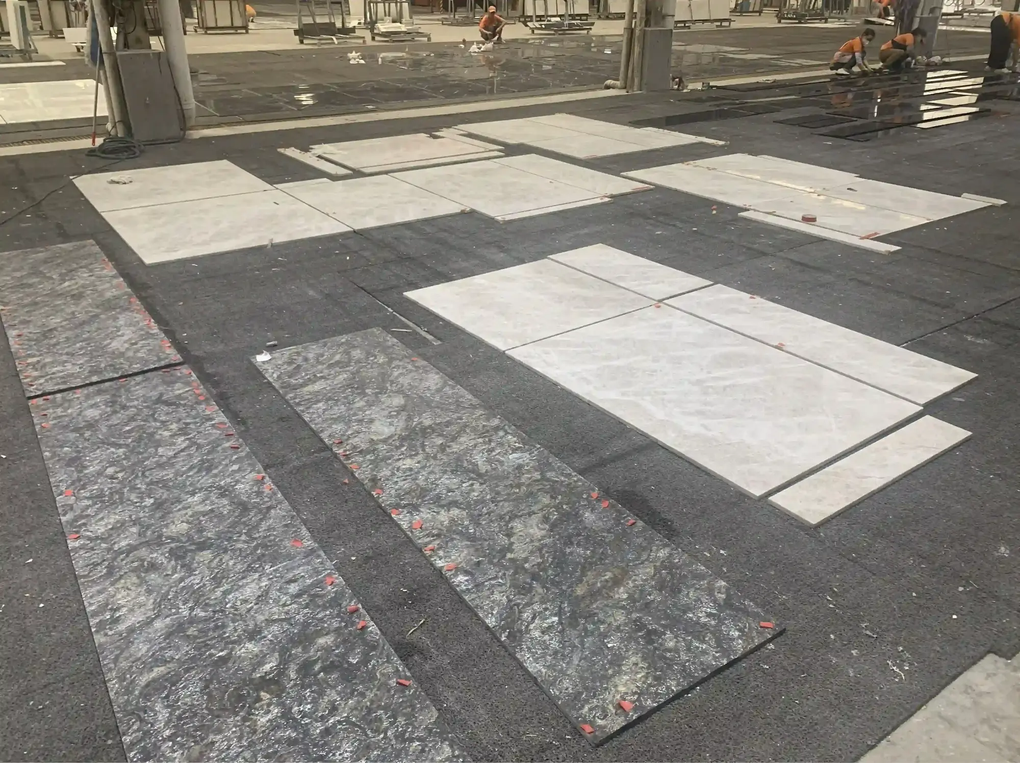 Asterix Black Granite factory dry lay inspection application