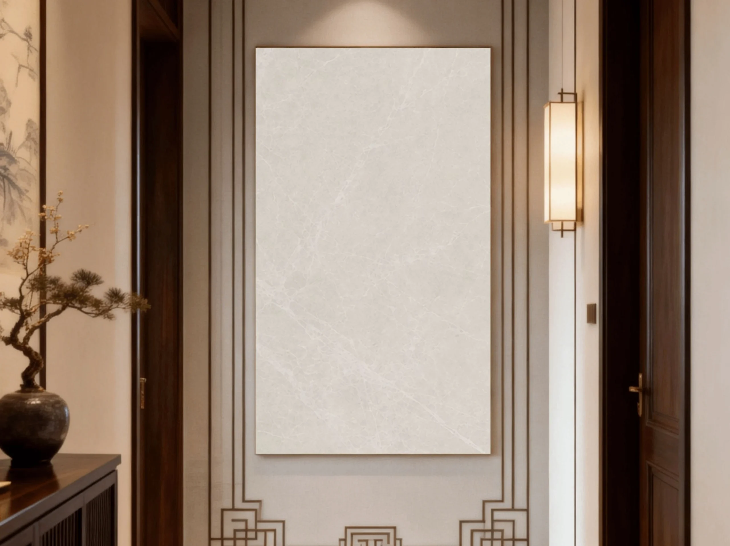 Bailuan Beige Marble entry hall decorative wall panel