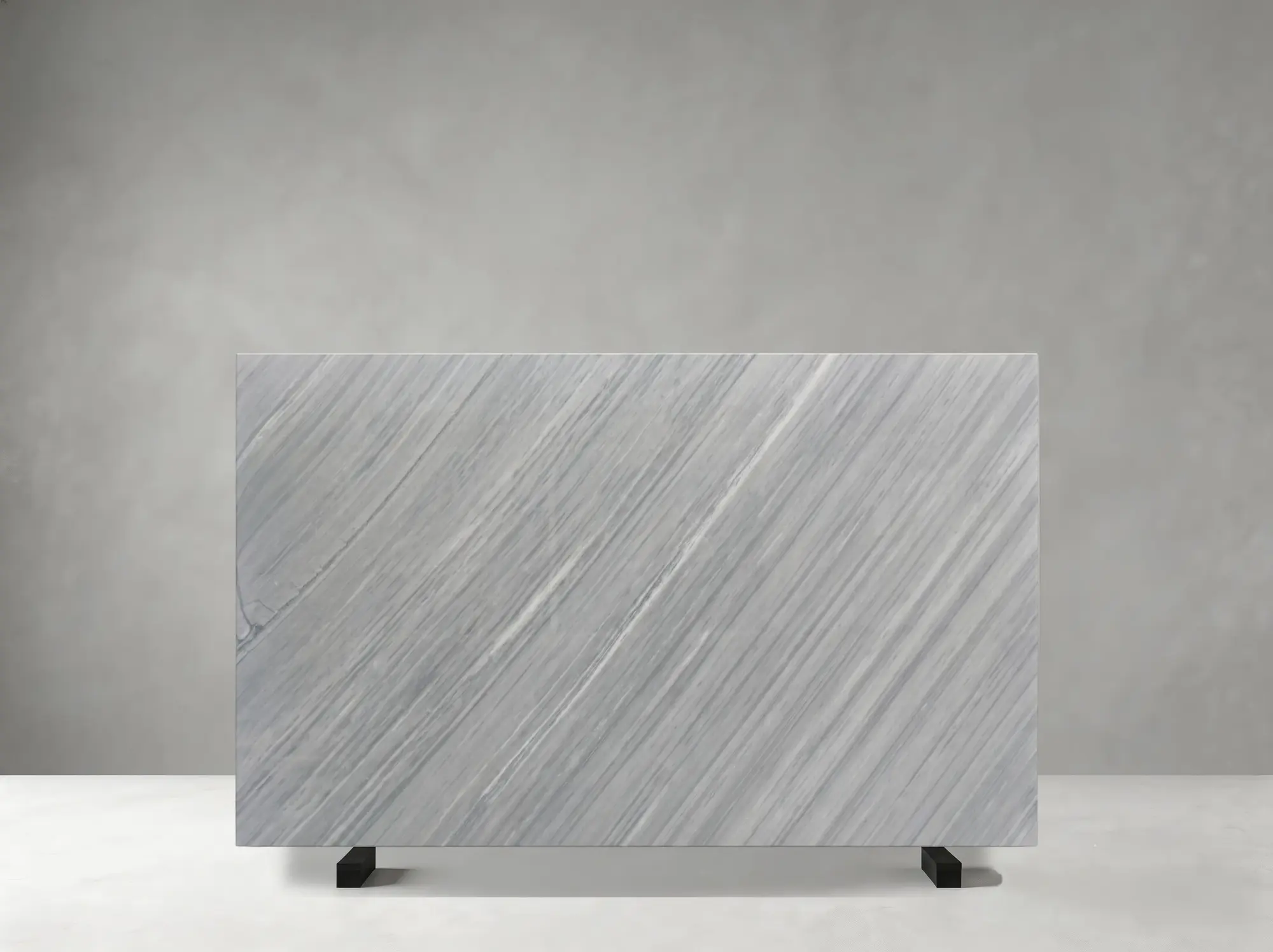 Bardiglio Imperiale Marble polished slab showing a refined cool-grey surface with delicate diagonal veining