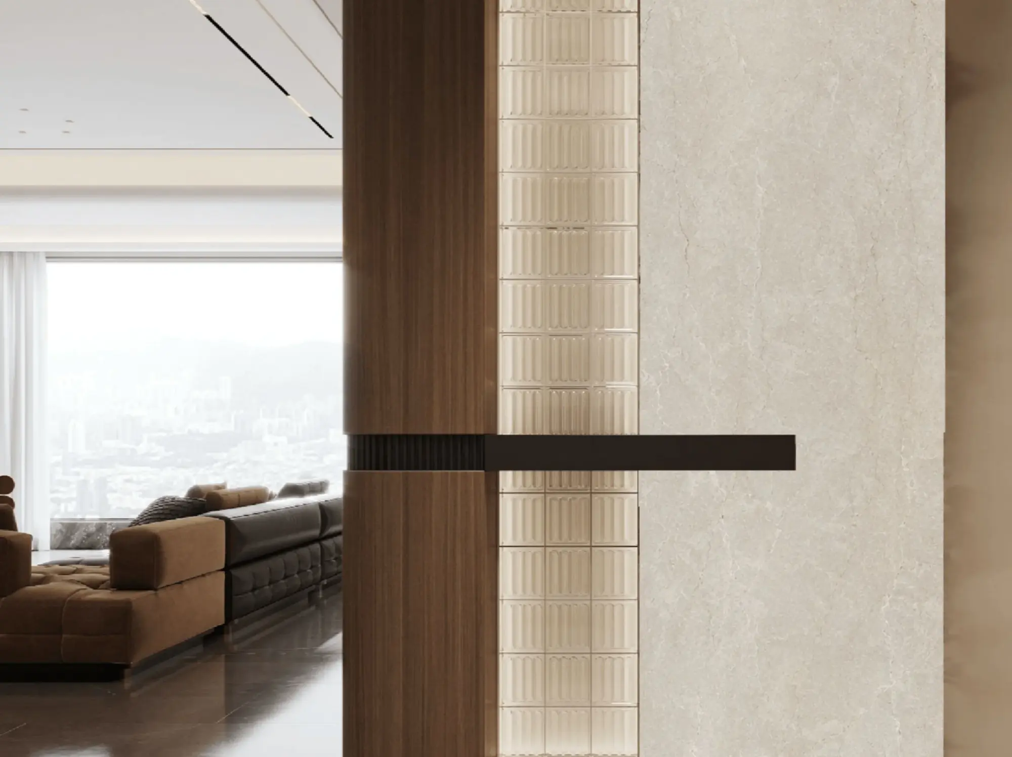 Botticino Tipo Classico Marble interior wall cladding application