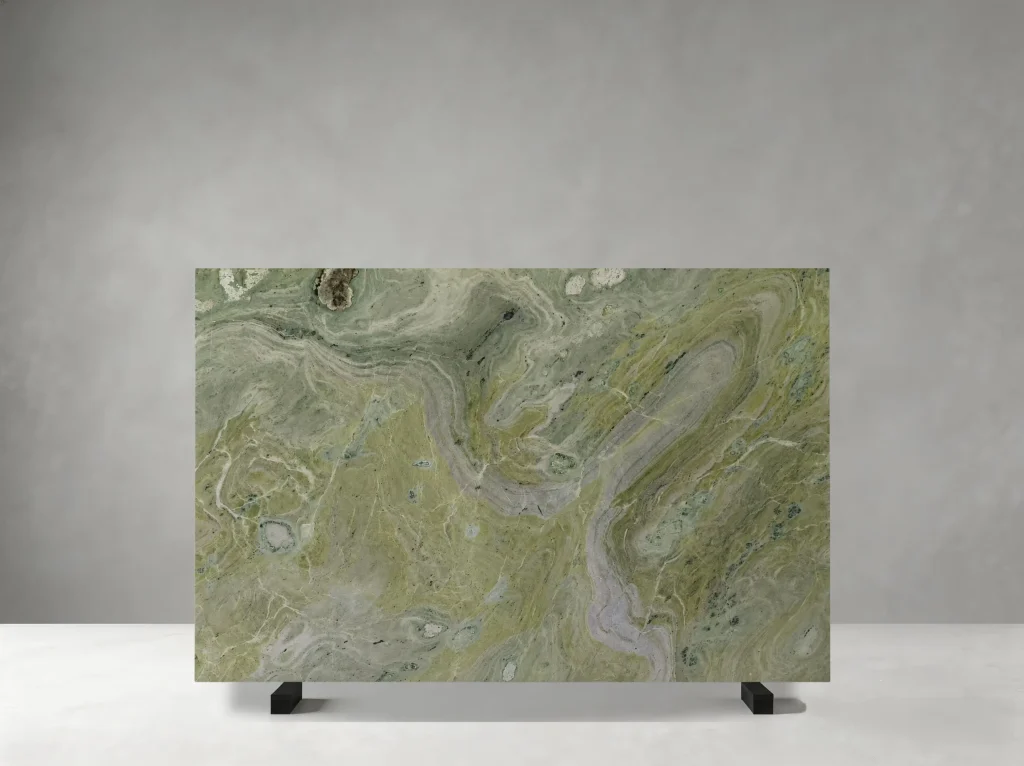 China Ethereal Green Marble slab 01 showing natural colour and veining