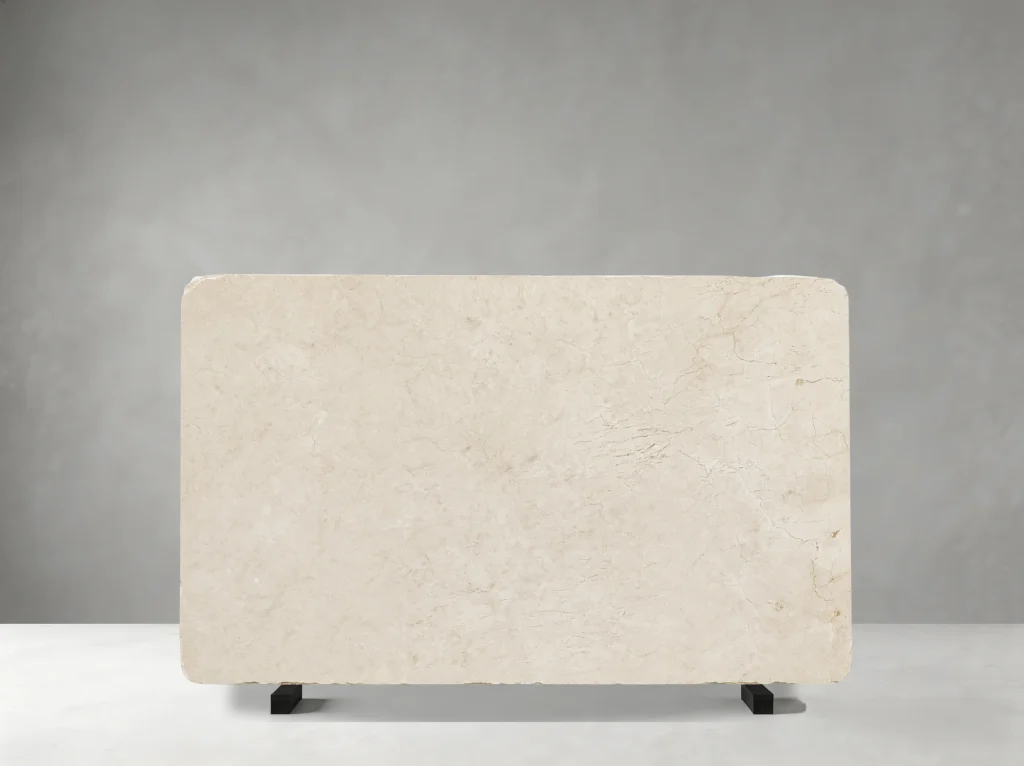 Crema Marfil Aitana Marble slab 01 showing warm cream and ivory tones with subtle natural veining