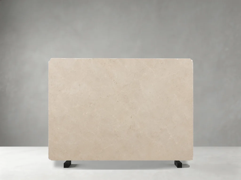 Crema Marfil Semi Select Marble slab 01 showing warm cream and ivory tones with subtle natural veining