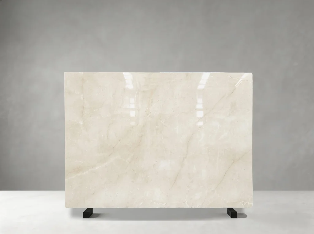 Crema Marfil Standard Marble slab 01 showing natural colour and veining