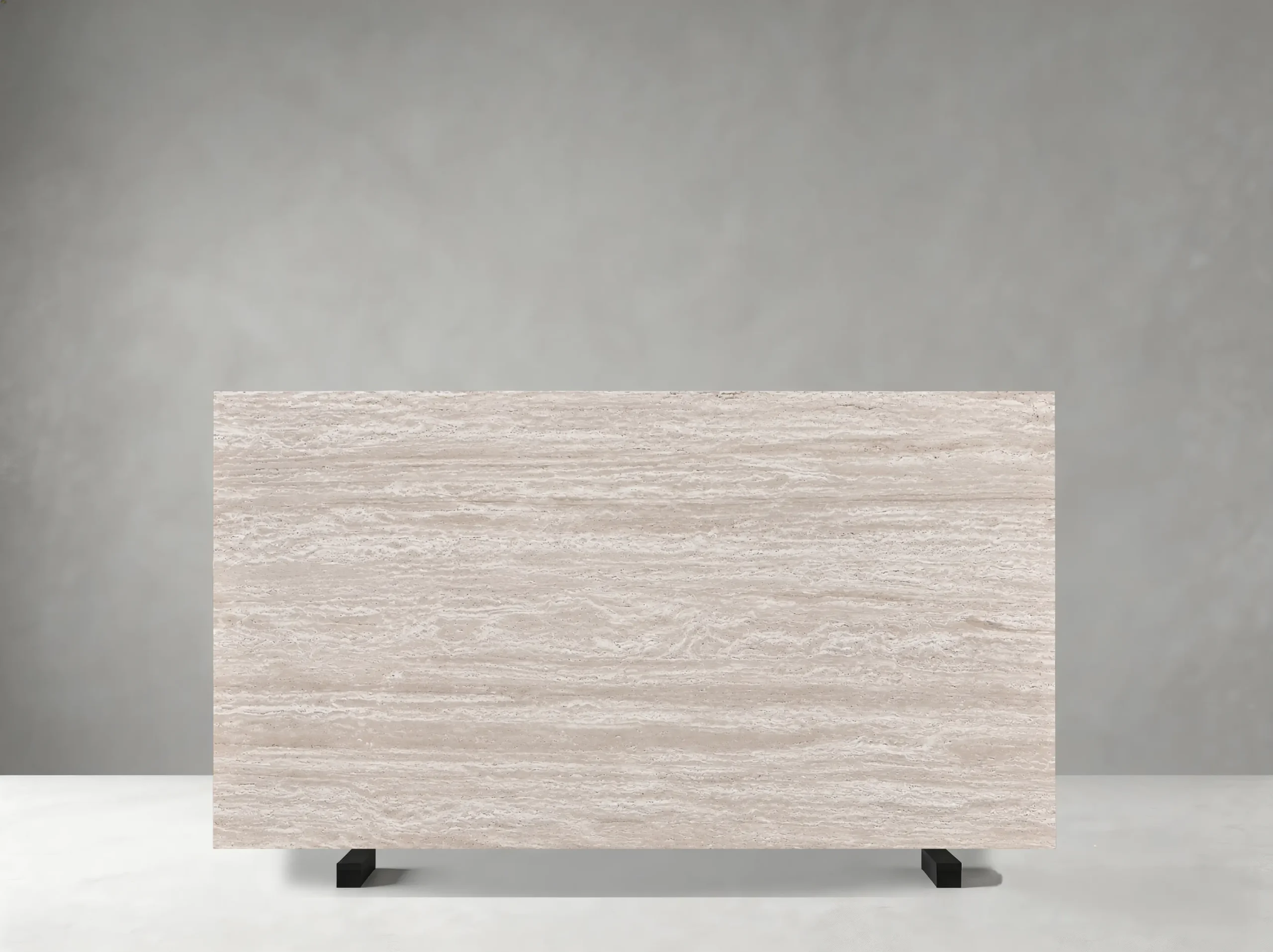 Denizli Ivory Travertine slab 02 showing warm ivory-beige tones with elegant natural movement and refined surface character