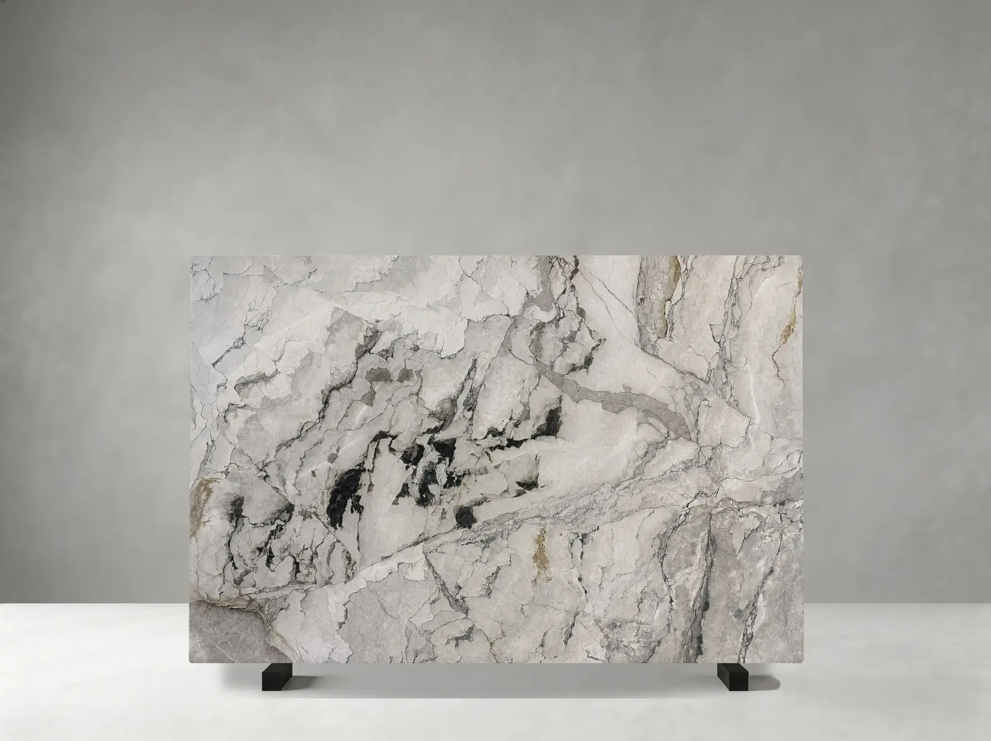 Fantasy Wave Marble polished slab detail showing strong black-grey wave bands and rhythmic flowing movement
