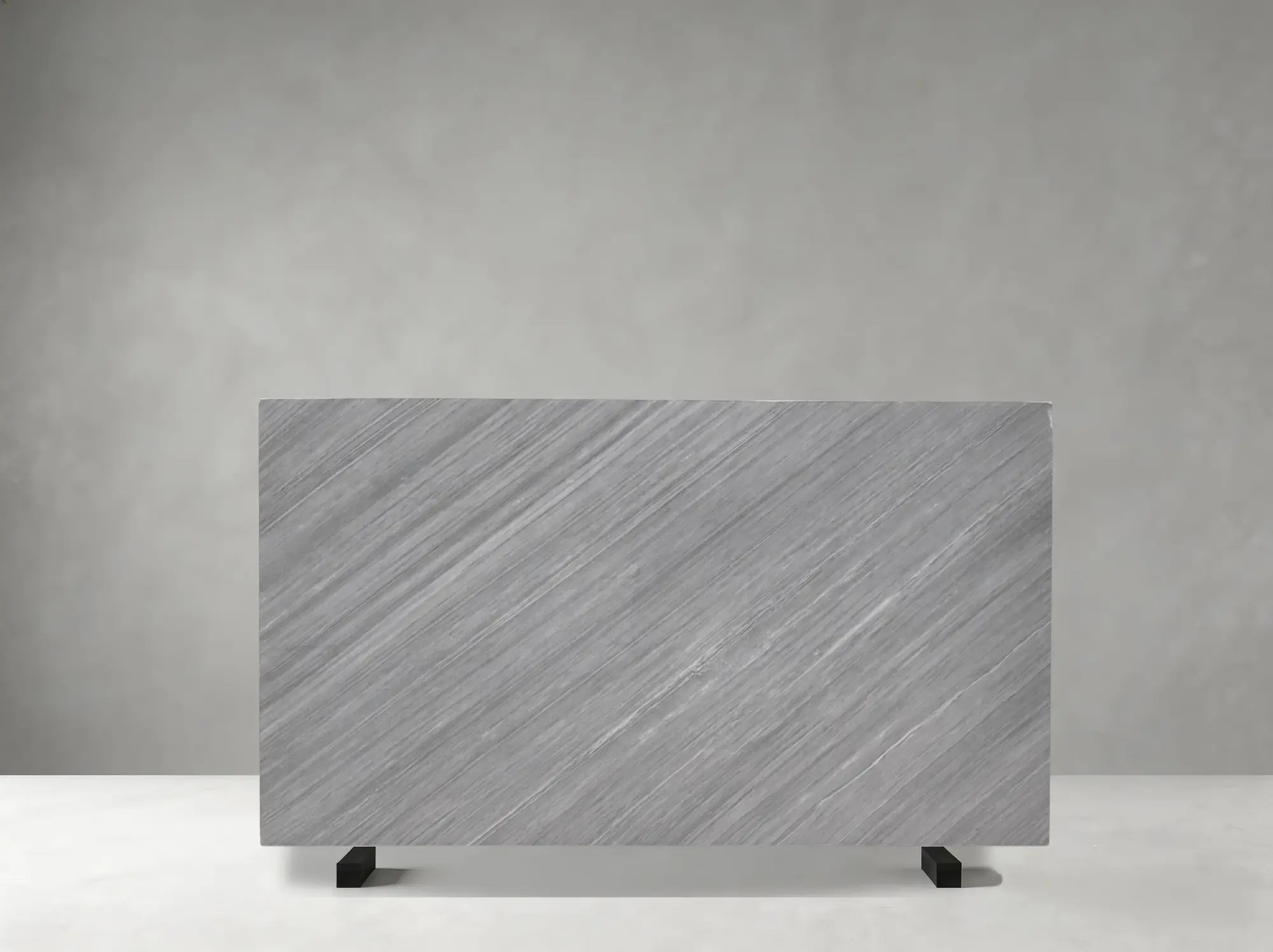 Gray Bardiglio Marble polished slab showing an elegant silver-grey surface with understated white lines
