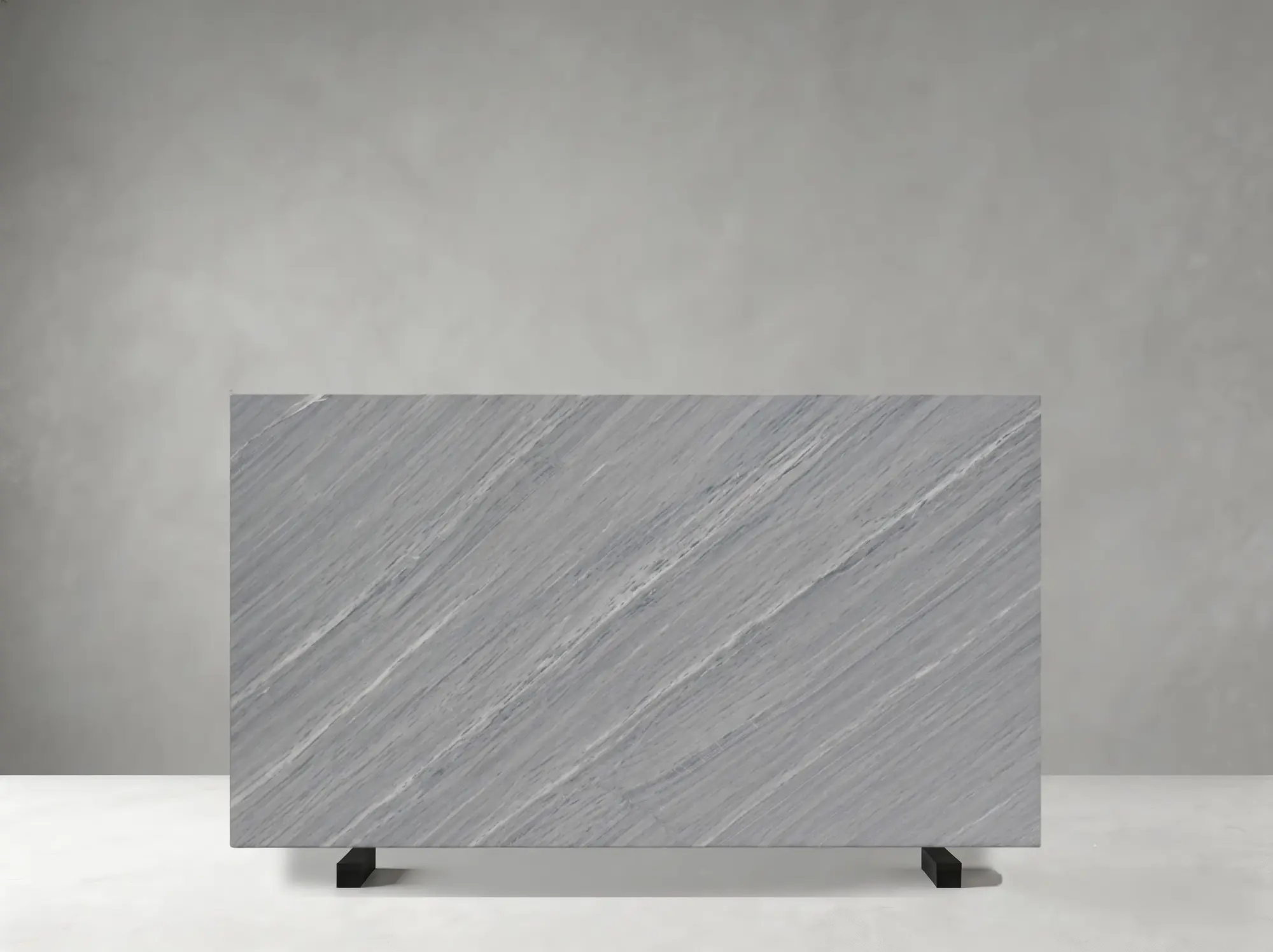 Imperial Bardiglio Marble polished slab detail showing pronounced diagonal striation and elegant fine linear detail