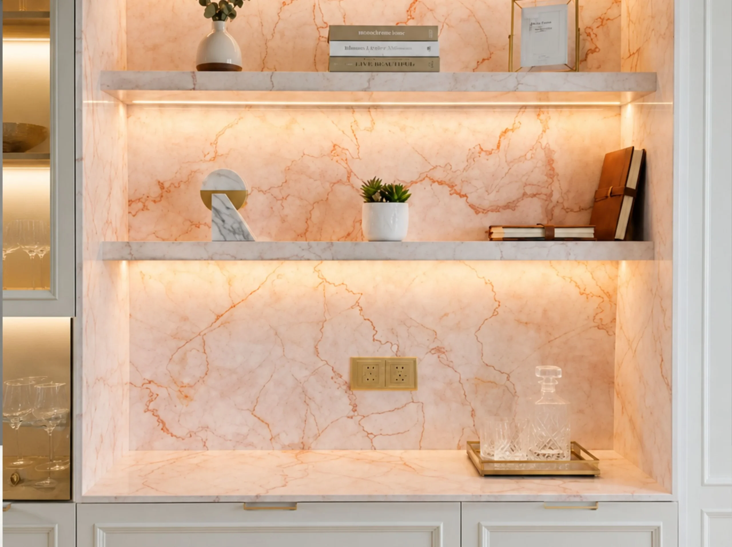 Inmarsa Marble Backlit Display Cabinet Inmarsa Marble application: Inmarsa Marble Backlit Display Cabinet