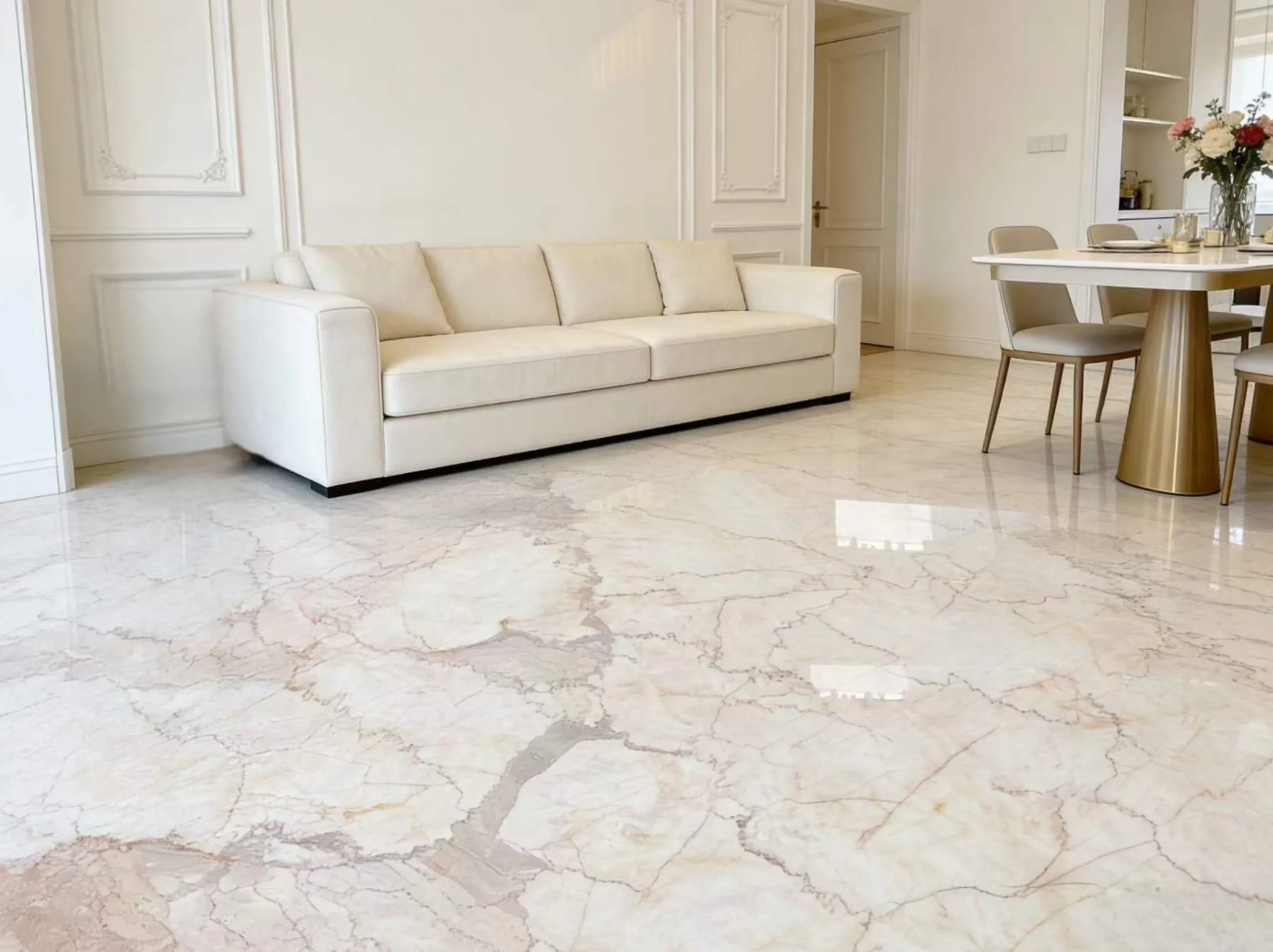 Inmarsa Marble Living Dining Room Flooring Inmarsa Marble application: Inmarsa Marble Living Dining Room Flooring