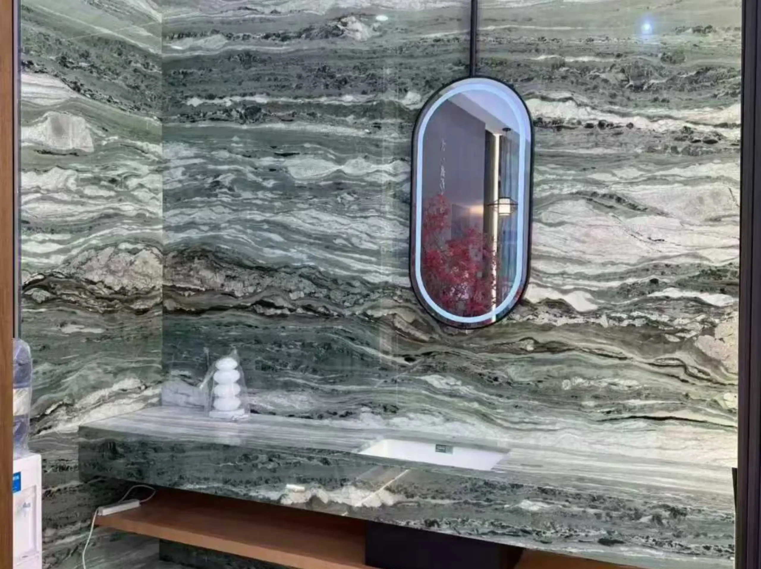 Italian Victoria Green Marble Bathroom Vanity Wall Cladding Italian Victoria Green Marble application: Italian Victoria Green Marble Bathroom Vanity Wall Cladding