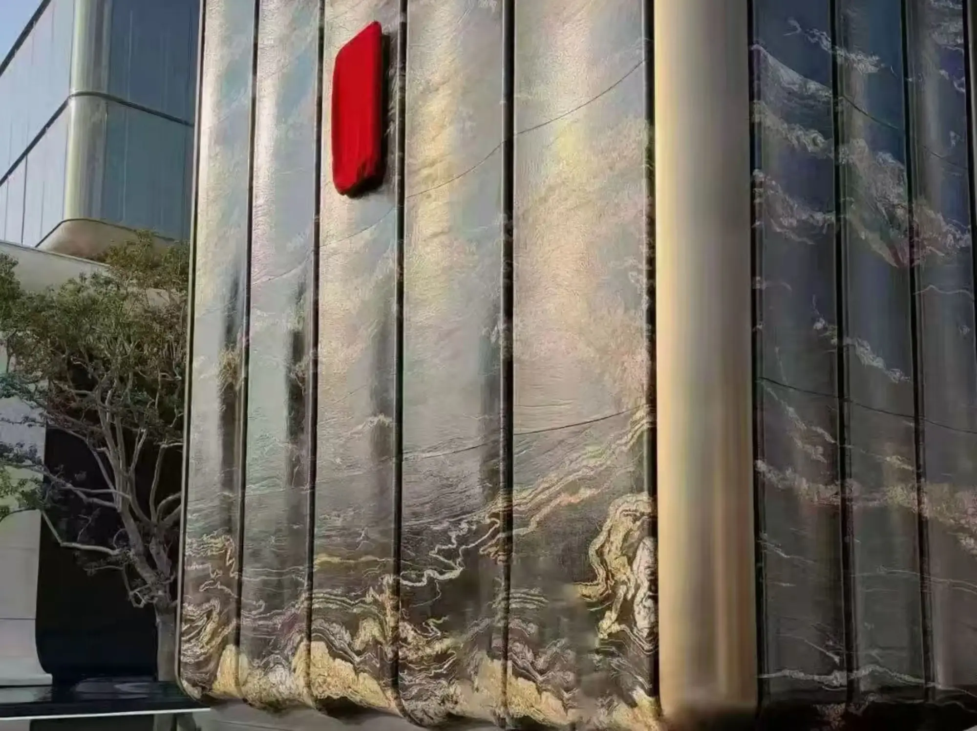 Magma Gold Granite building column cladding application