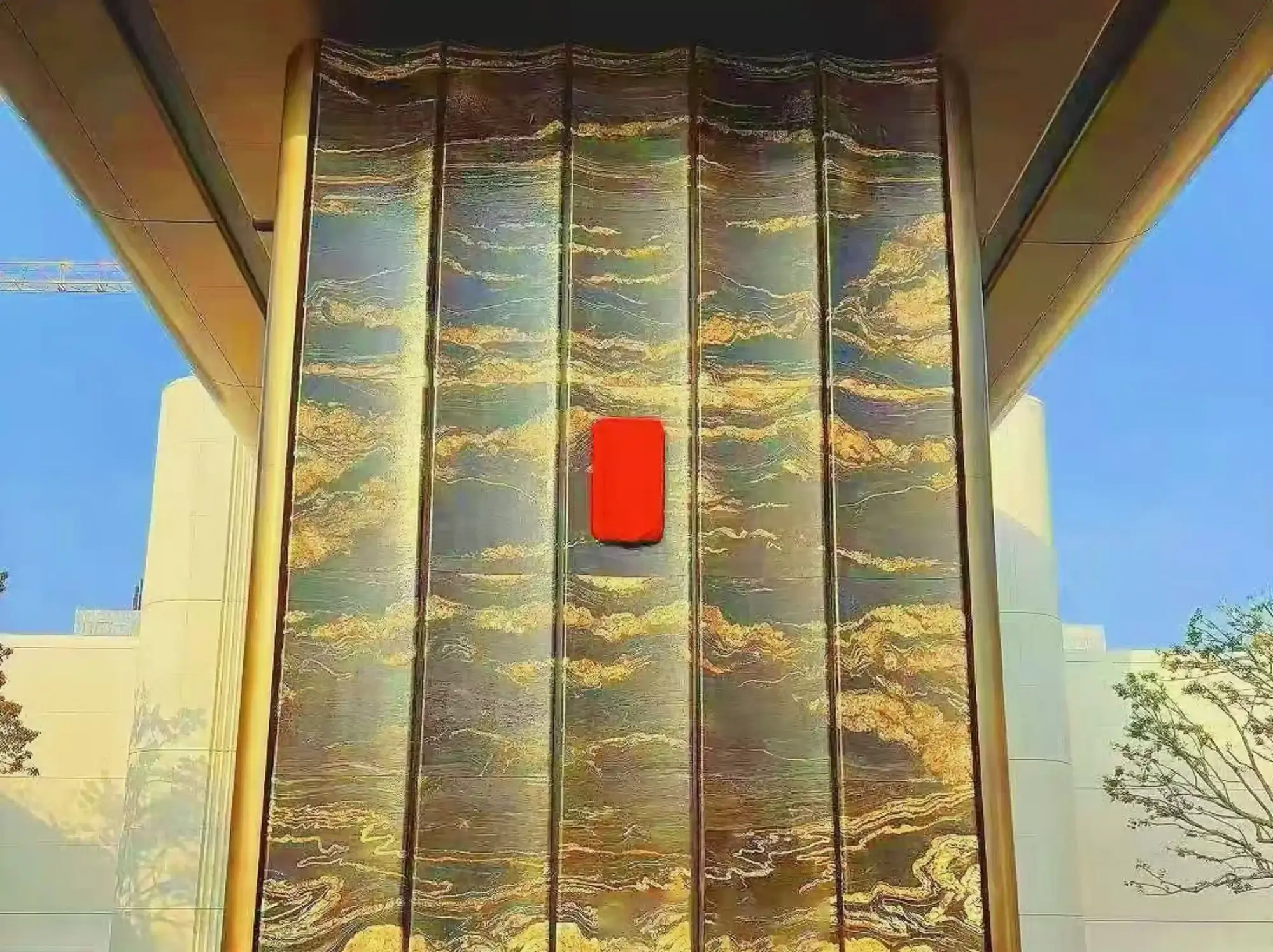Magma Gold Granite exterior facade cladding application