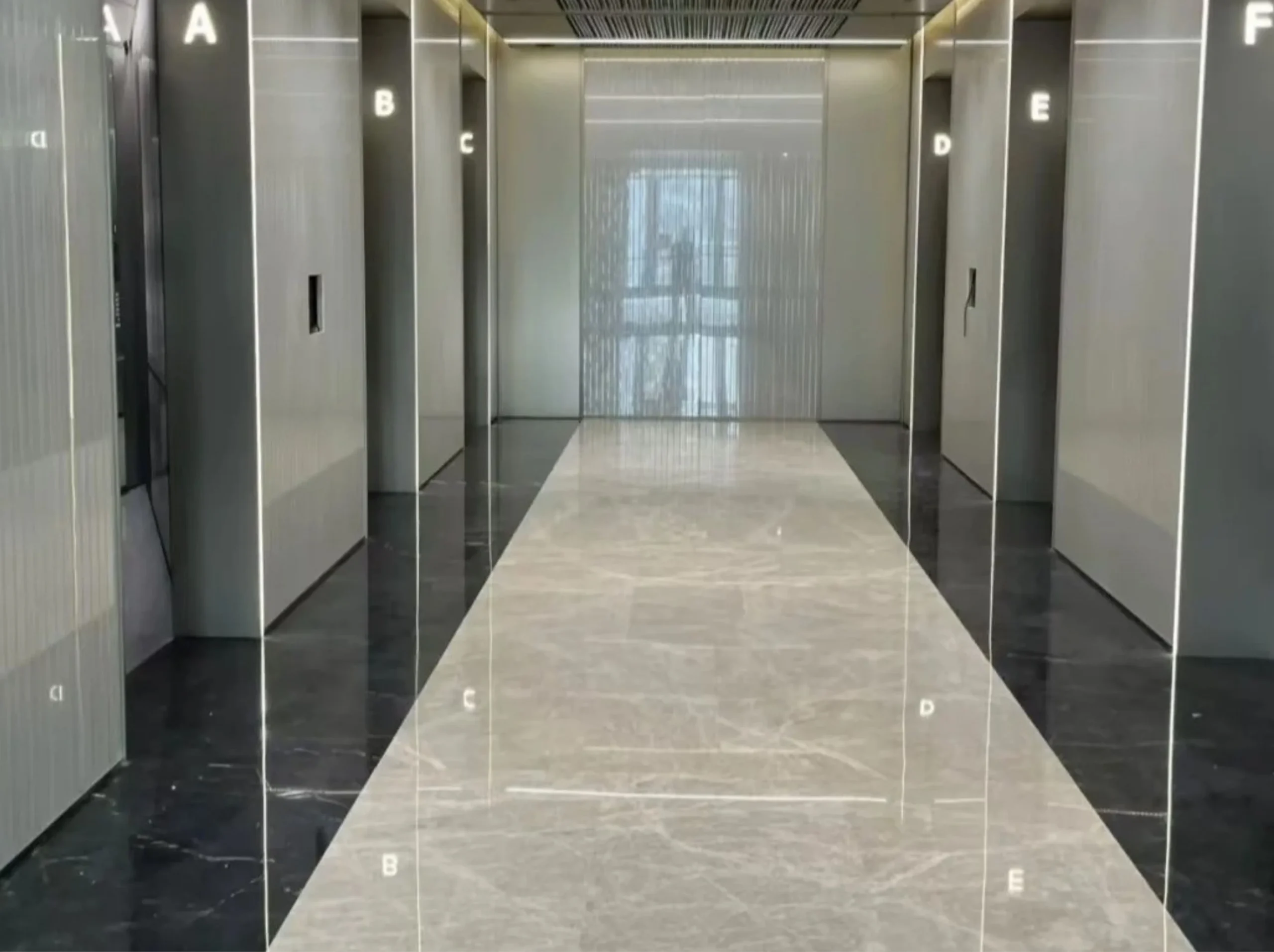 Modern Grey Marble Elevator Lobby Flooring Modern Grey Marble application: Modern Grey Marble Elevator Lobby Flooring