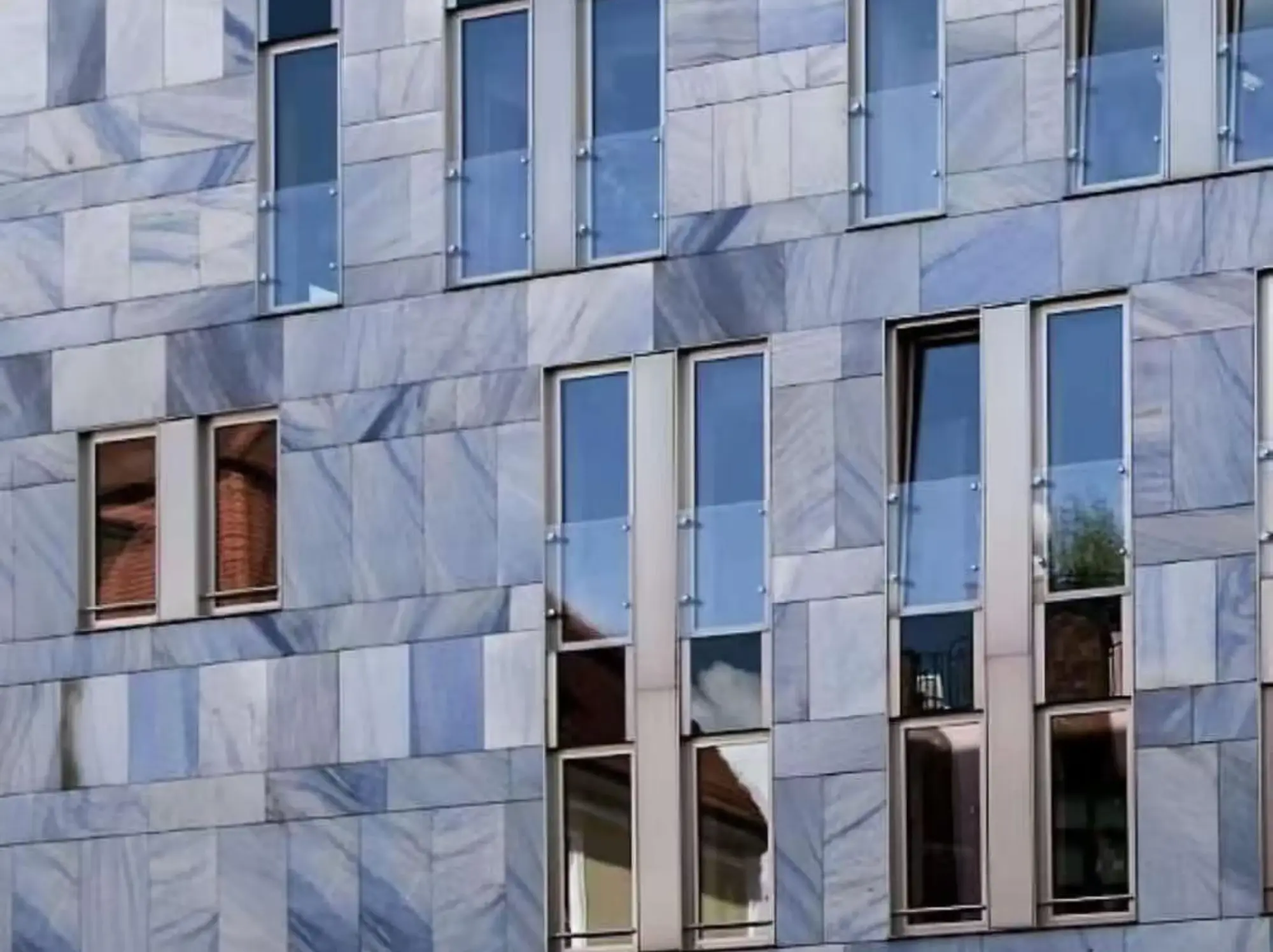 Royal Blue Quartzite building facade cladding application