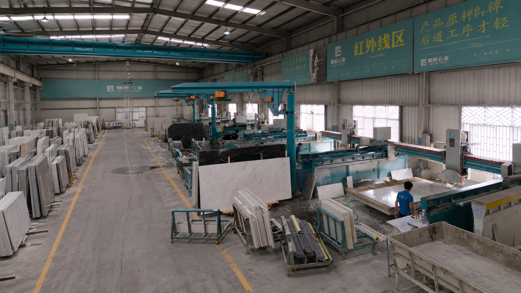Show Stone Factory Fabrication Area How to choose a reliable natural stone supplier with a real fabrication factory and project production capability