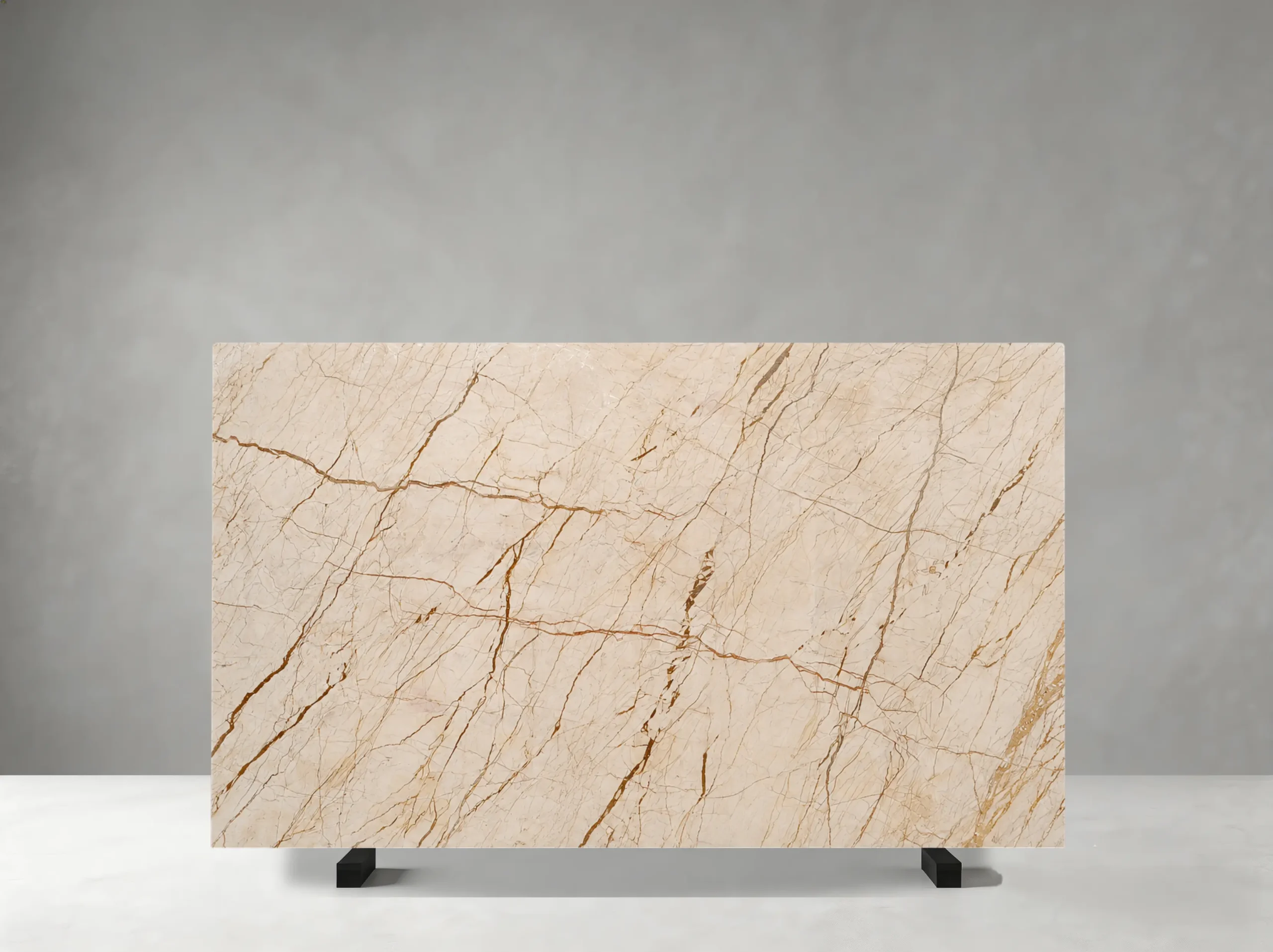 Sofitel Gold Marble full slab showing cream and beige tones enriched by warm gold and light brown veining