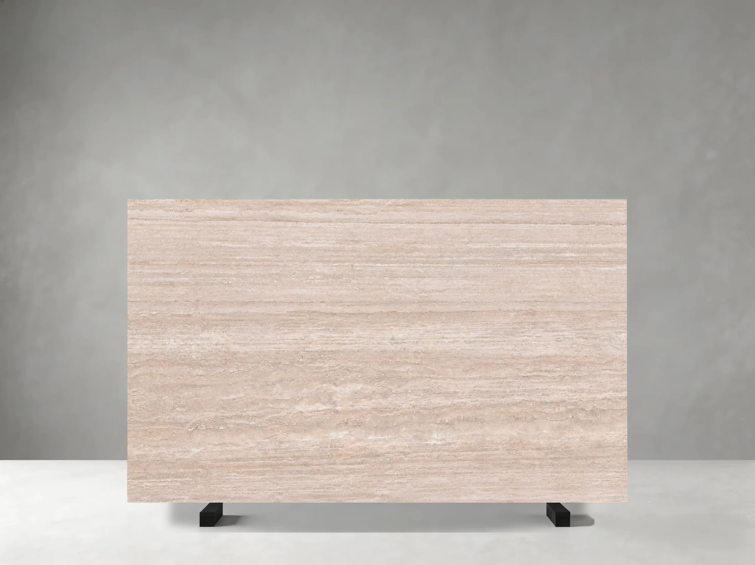 Travertino Navone slab 02 showing warm ivory-beige tones with elegant natural movement and refined surface character