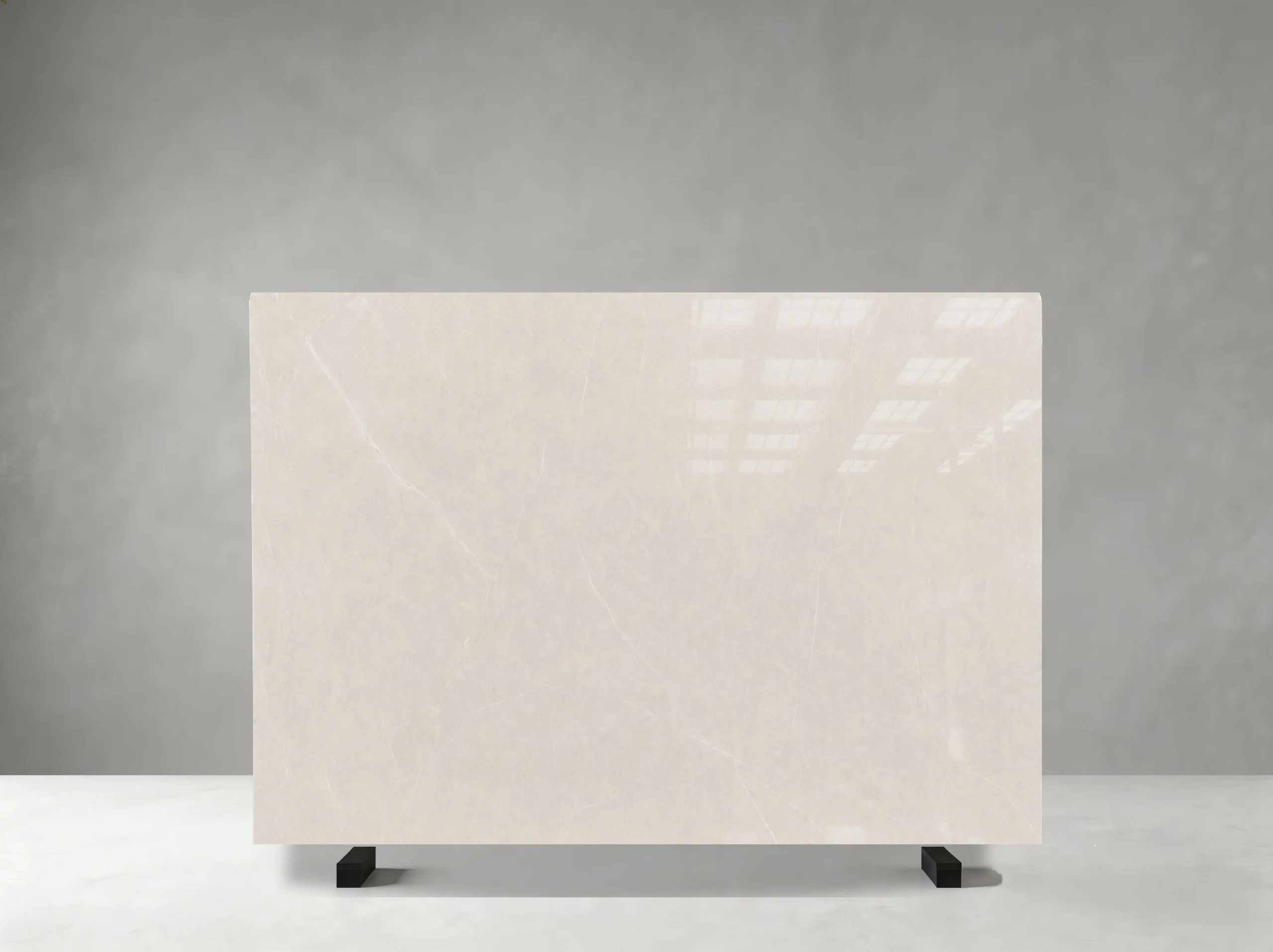Second Turcamar Bai Yulan Marble slab showing natural batch variation and quiet, luminous neutral character