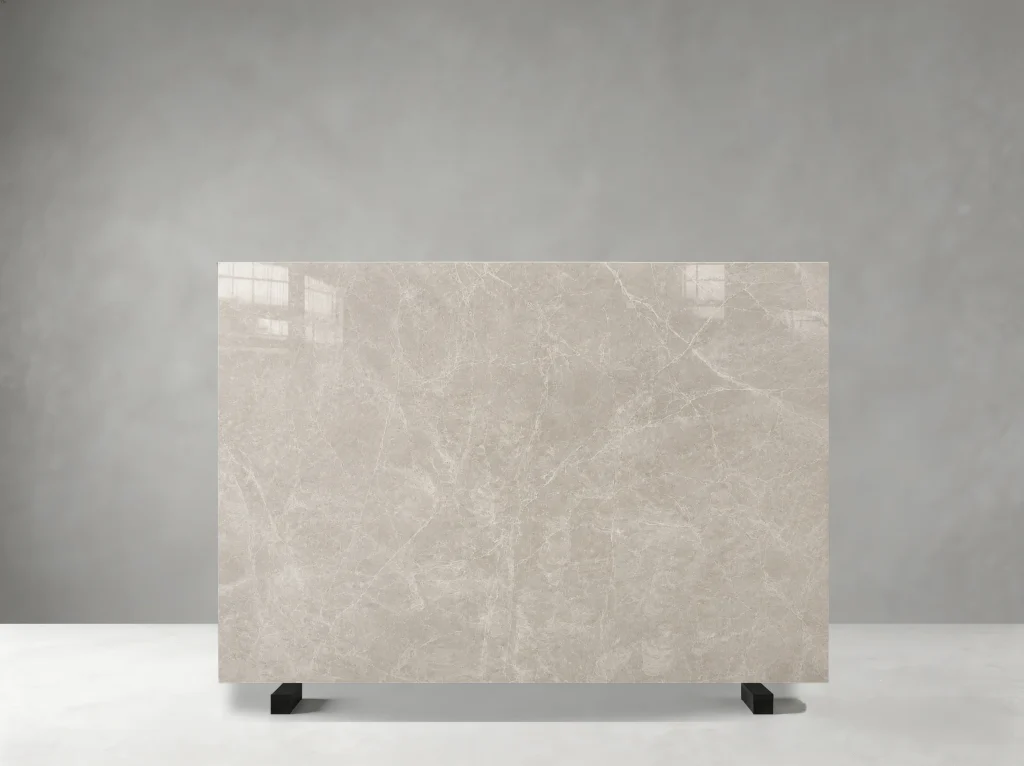 Turkish Isparta Grey Marble slab 01 showing balanced grey tones with delicate white veining and natural depth