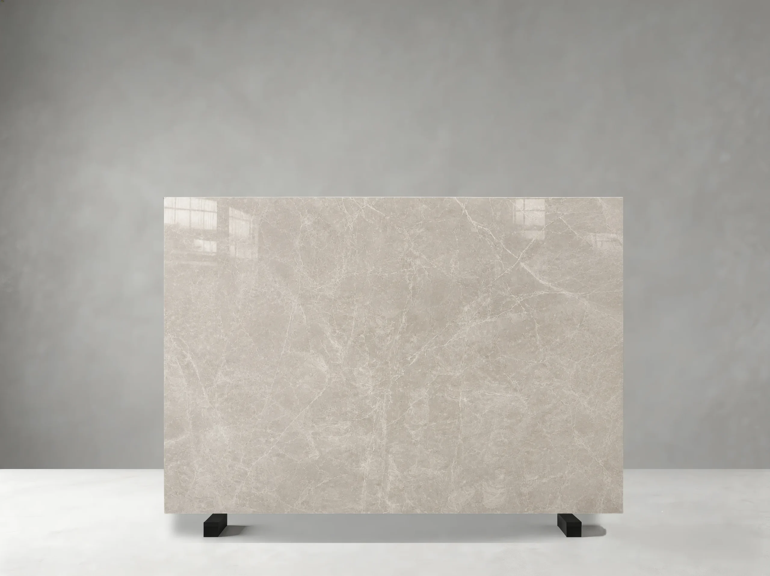 Turkish Isparta Grey Marble slab 01 showing balanced grey tones with delicate white veining and natural depth