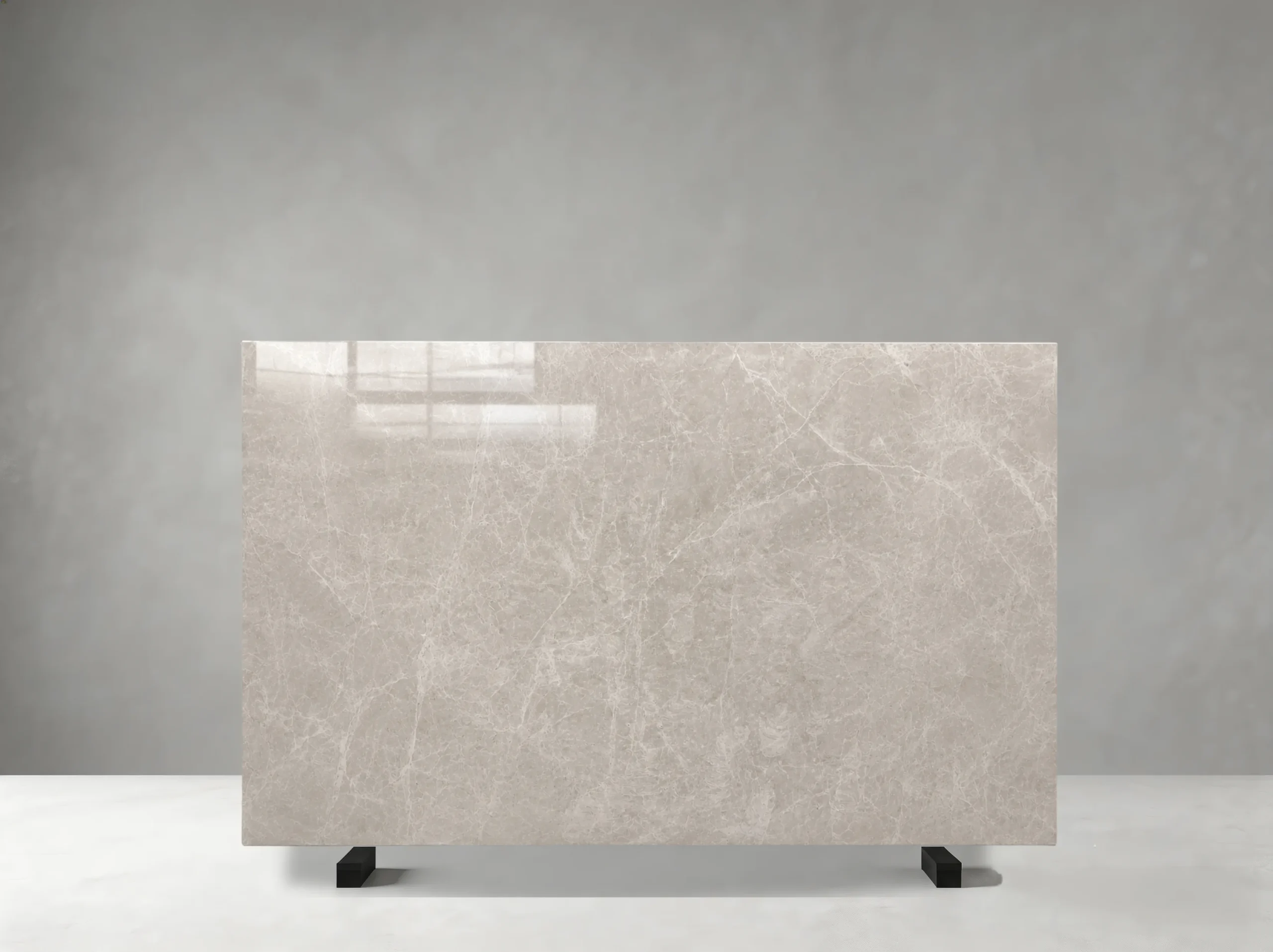Turkish Isparta Grey Marble slab 02 showing balanced grey tones with delicate white veining and natural depth
