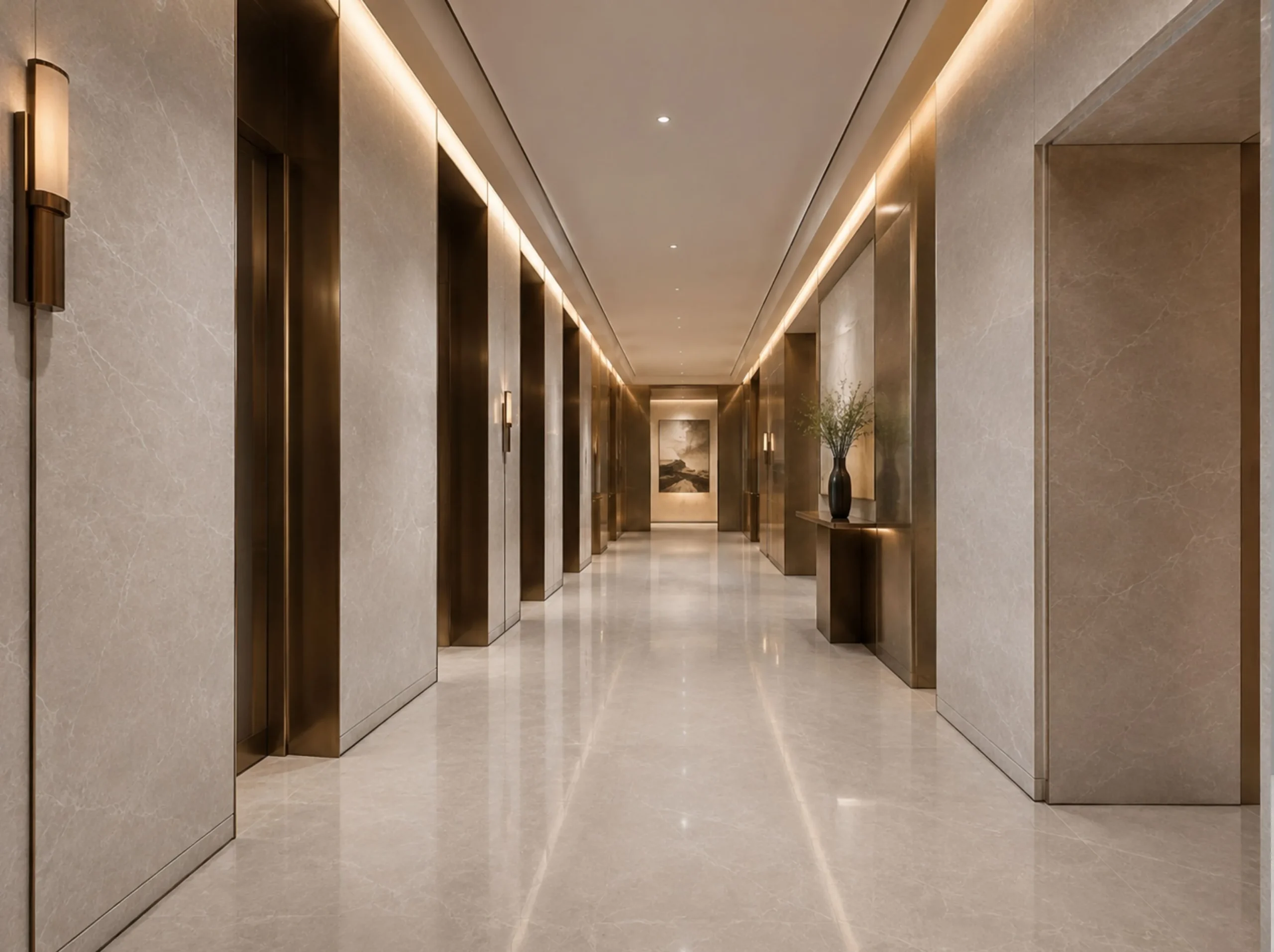 Turkish Milan Grey Marble used for luxury hotel corridor wall and floor