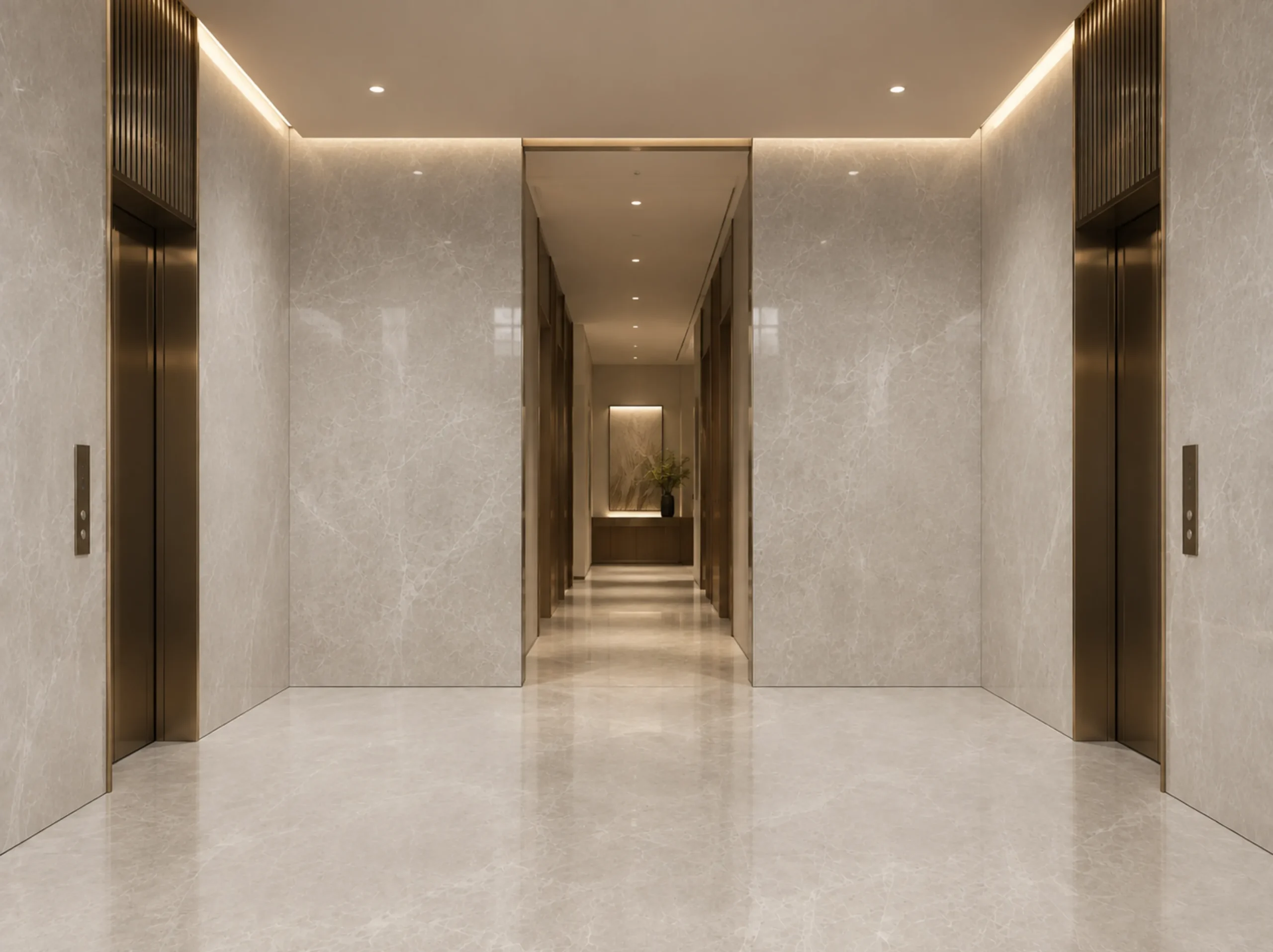 Turkish Modern Grey Marble used for elevator lobby wall floor