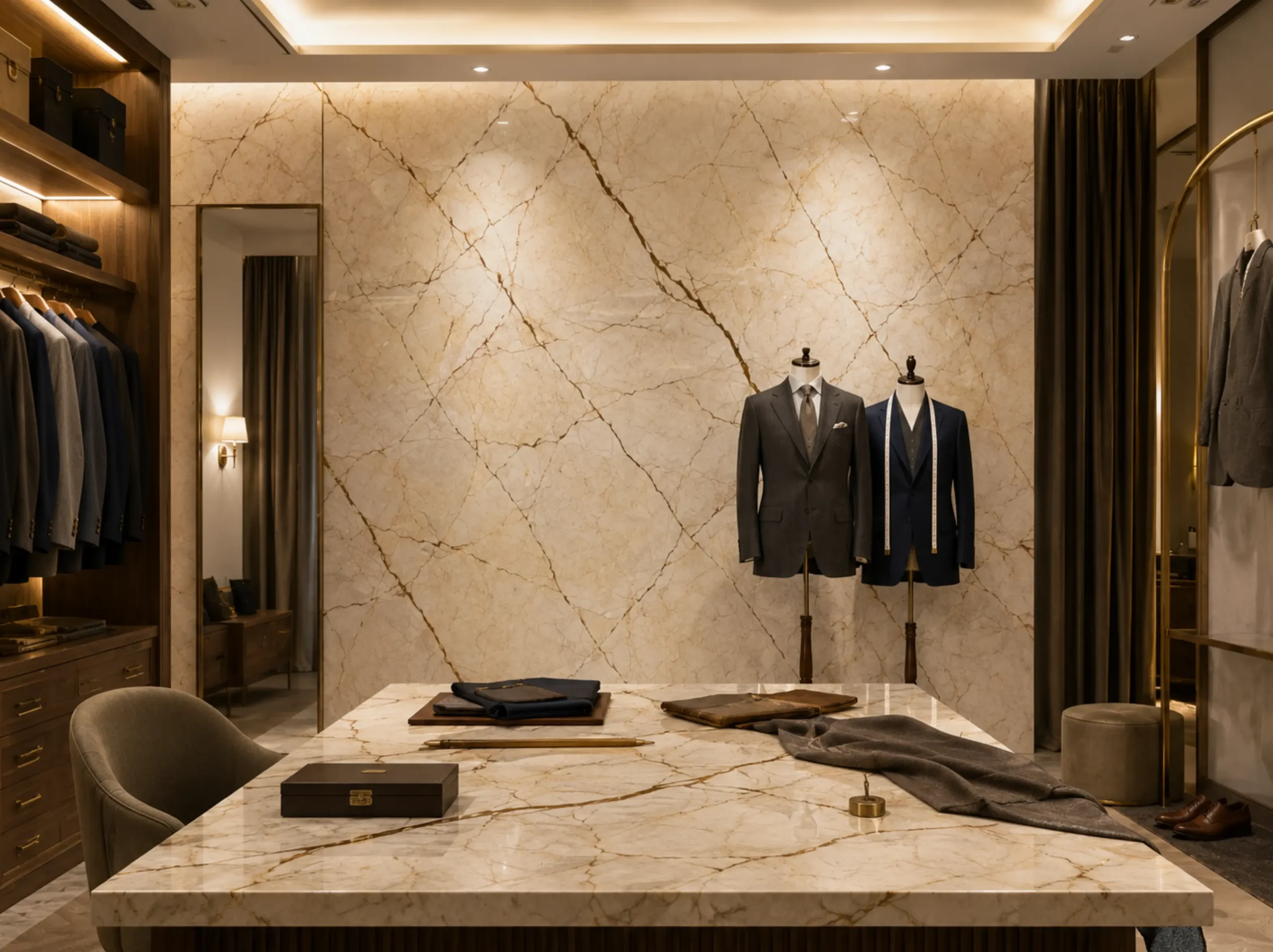 Turkish Sofitel Gold Marble luxury tailoring boutique for a luxury interior project
