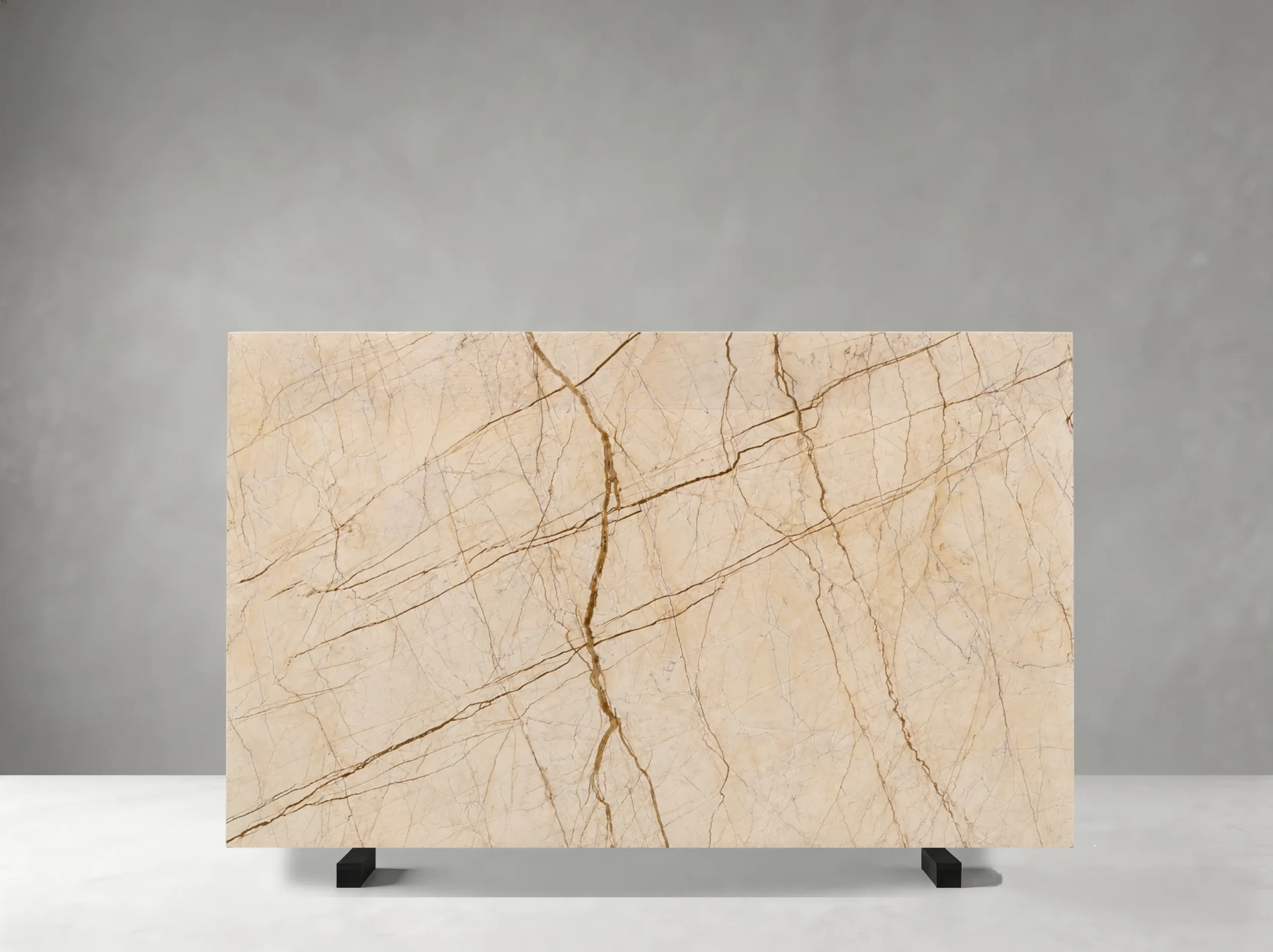 Turkish Sofitel Gold Marble full slab showing warm cream, beige and golden tones with expressive amber-brown veining