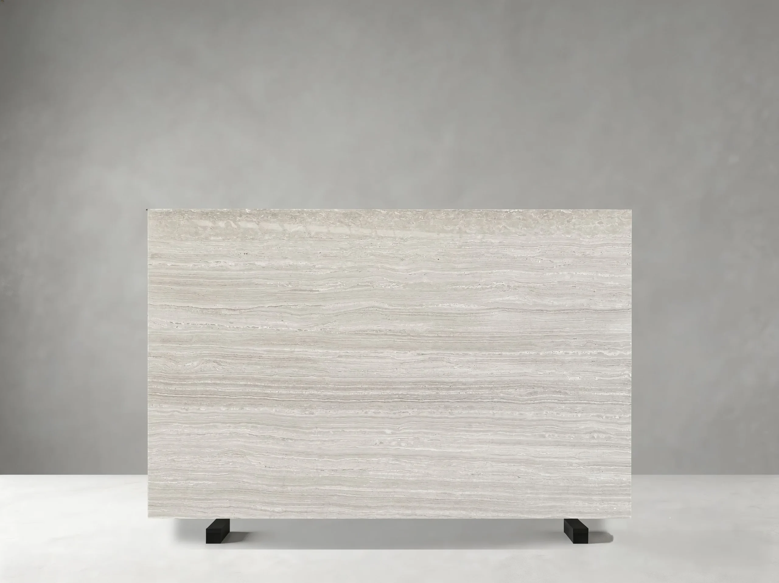 Second Wooden White Marble slab showing natural batch variation and natural timber-inspired linear movement in durable stone
