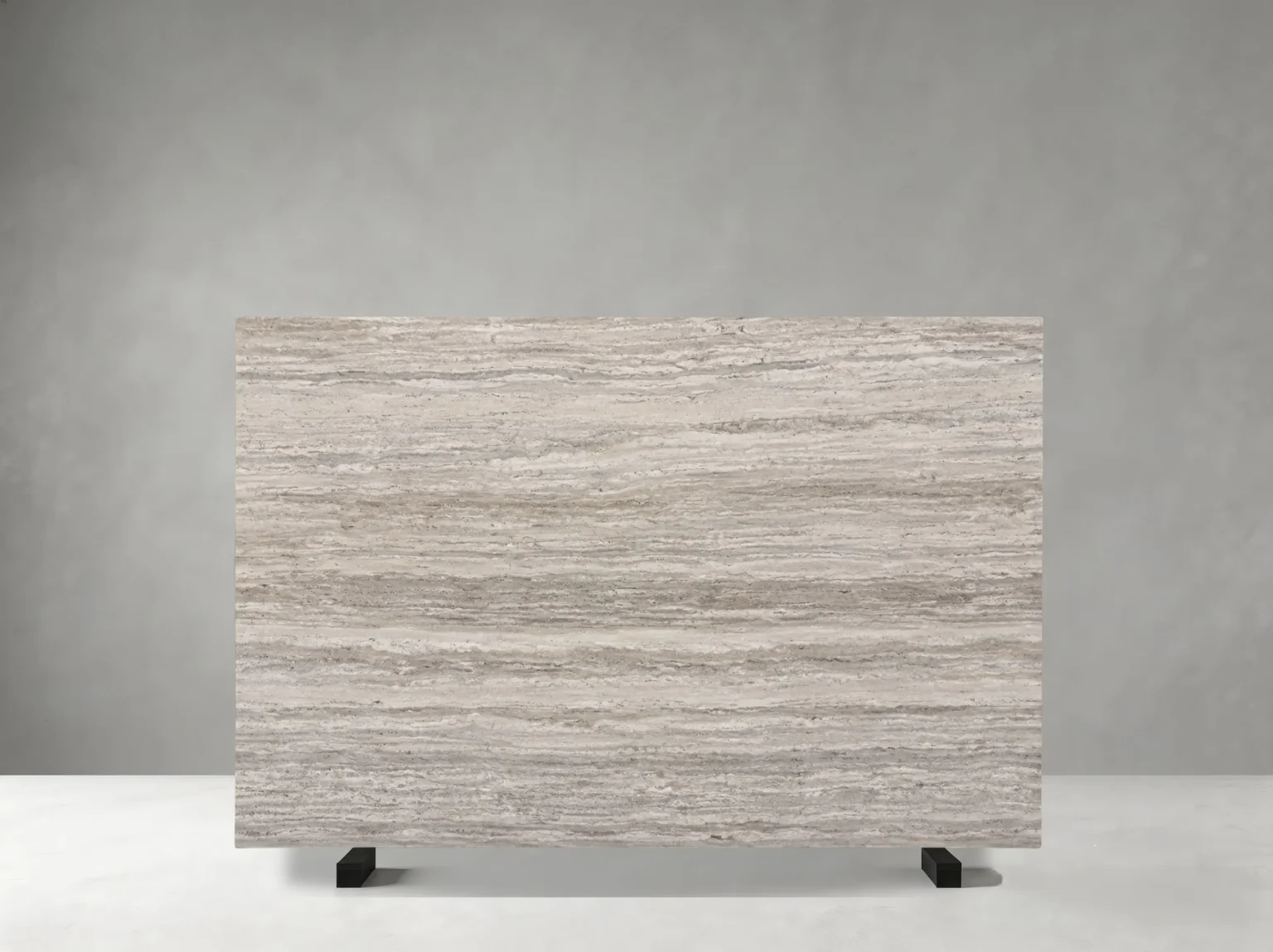 Siena Argentato Travertine slab 01 showing natural color, veining and slab variation