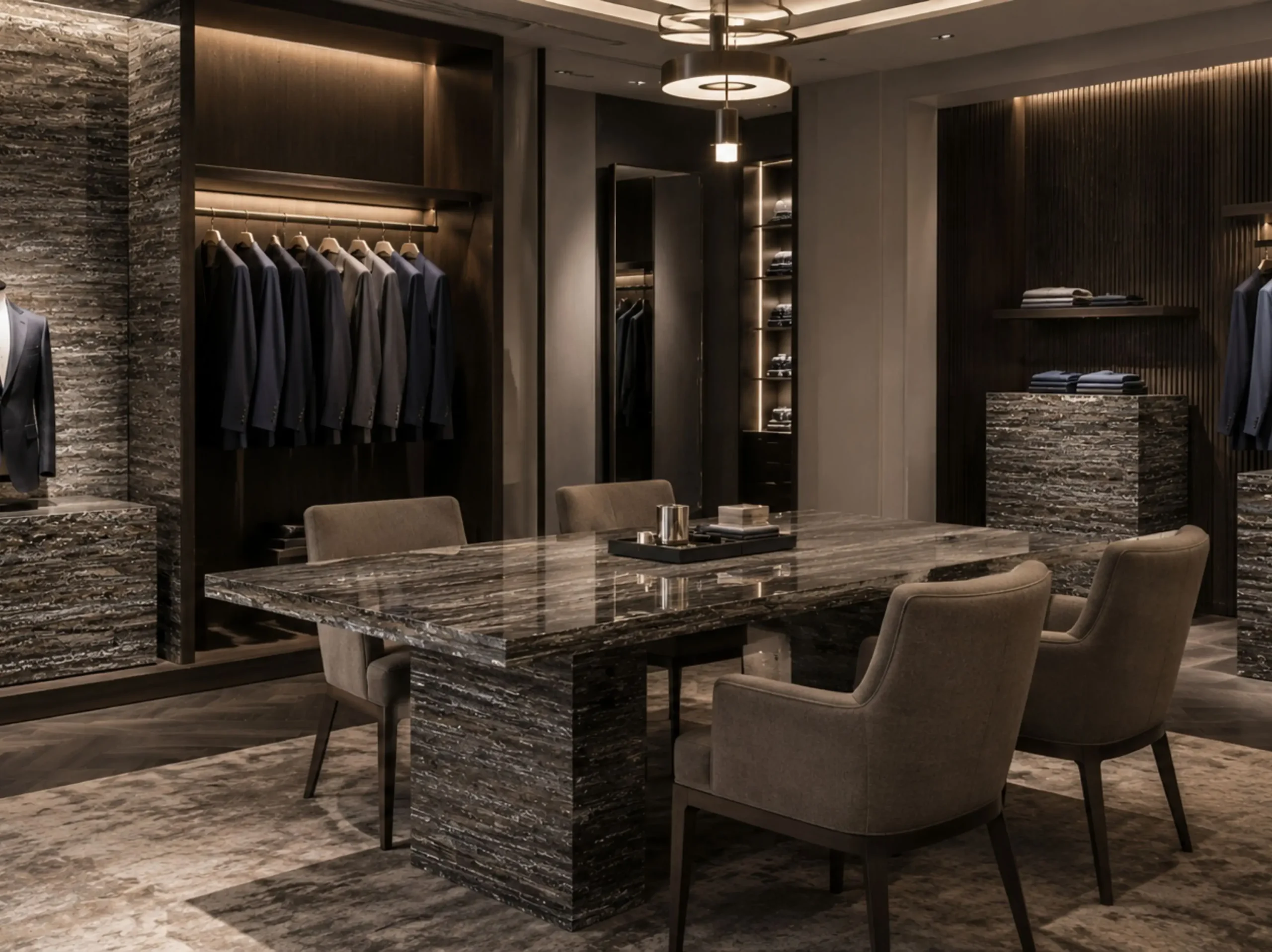 Titanium Gray Travertine walk in closet table Titanium Gray Travertine in walk in closet table