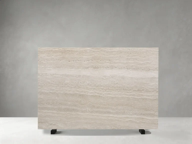 Travertino Classico slab 01 showing natural color, veining and slab variation