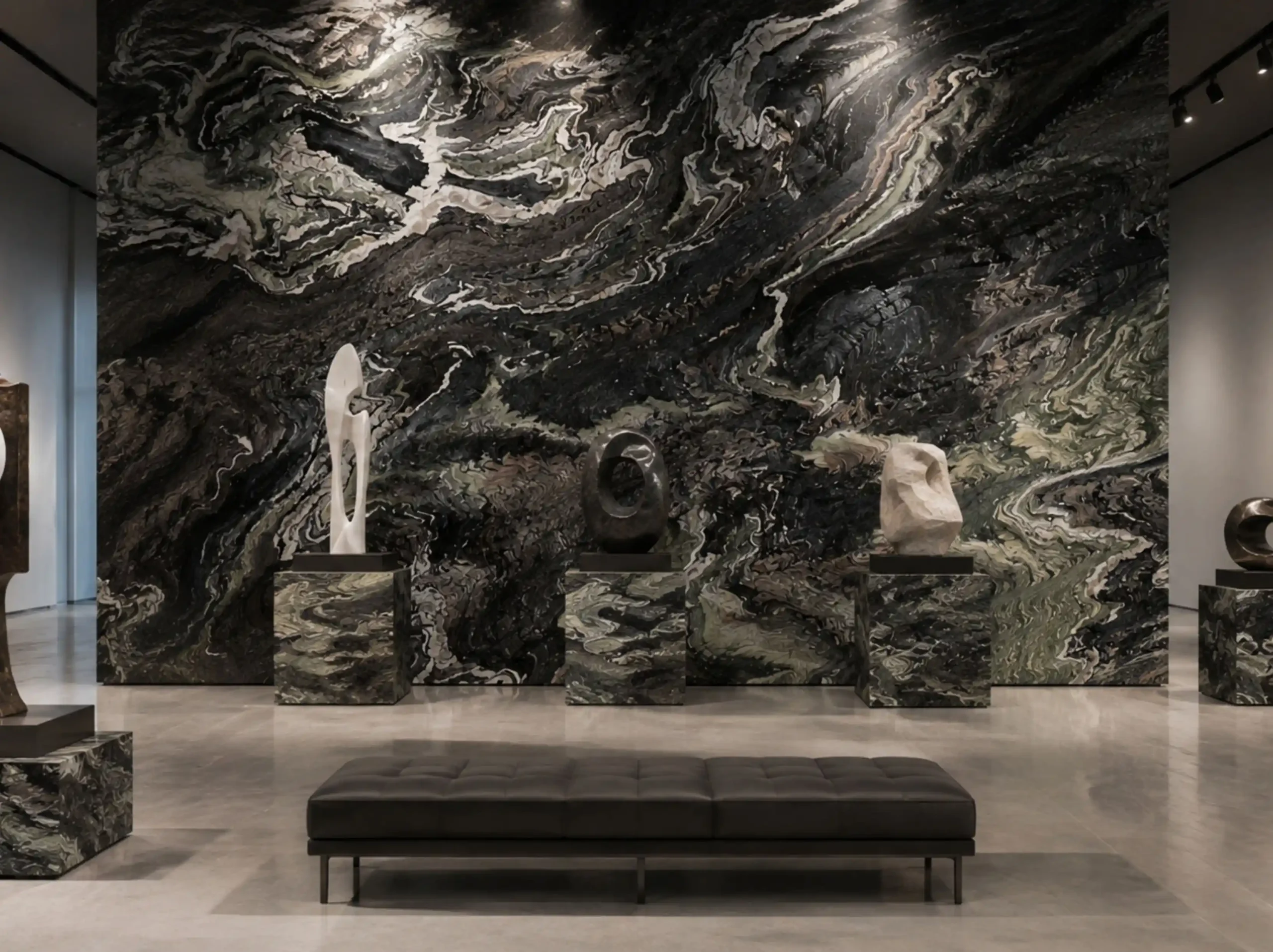 Violet Butterfly Marble gallery feature wall Violet Butterfly Marble used for gallery feature wall